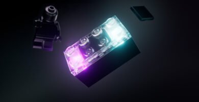 smart brick de lego con luces