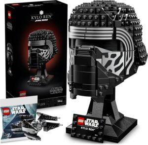 Casco LEGO Kylo Ren Star Wars junto a su caja original